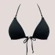 Modern Ocean Γυναικείο Set Bikini Τριγωνάκι μαύρο με ασημοκλωστή & δετό brazil C-6025BLACK