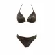 Modern Ocean Γυναικείο Set Bikini Push Up τρίγωνο & Brazil γυαλιστερό καφέ με πράσινο C-6001 Modern Ocean Γυναικείο Set Bikini Push Up τρίγωνο & Brazil γυαλιστερό καφέ με πράσινο C-6001