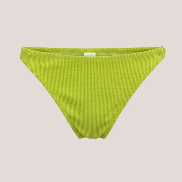 Modern Ocean Γυναικείο Set Bikini Τριγωνάκι πράσινο λεμονί με ασημοκλωστή & δετό brazil C-6025 LEMON