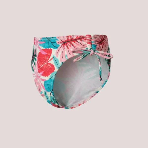 Modern Ocean Γυναικείο Set Bikini Strapless Push up δετό & ψηλόμεσο tropical σχέδιο πράσινο γκλίτερ  πράσινους τυρκουάζ & ροζ χρωματισμούς C-6224