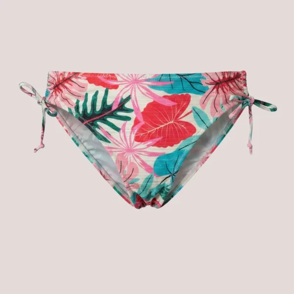 Modern Ocean Γυναικείο Set Bikini Strapless Push up δετό & ψηλόμεσο tropical σχέδιο πράσινο γκλίτερ  πράσινους τυρκουάζ & ροζ χρωματισμούς C-6224