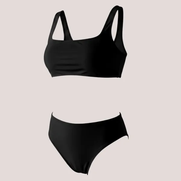 Modern Ocean Γυναικείο Set Bikini push up μπουστάκι με κανονικό σλιπ  σε μαύρο  χρώμα 1646 