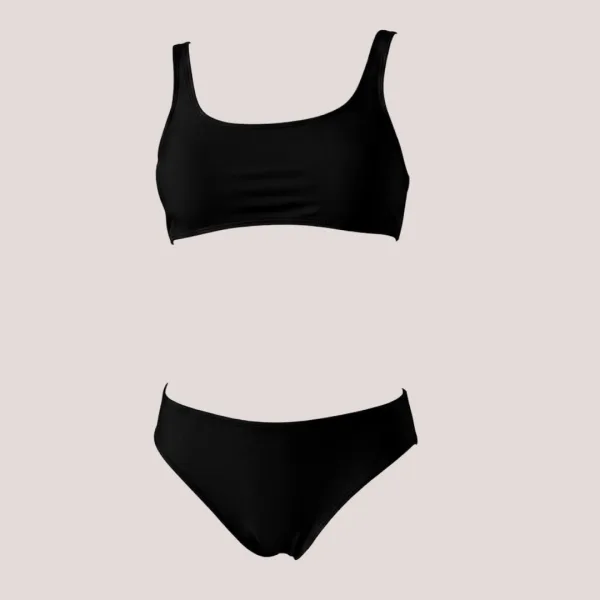 Modern Ocean Γυναικείο Set Bikini push up μπουστάκι με κανονικό σλιπ  σε μαύρο  χρώμα 1646 