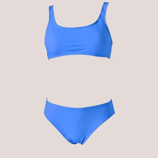 Modern Ocean Γυναικείο Set Bikini push up μπουστάκι με κανονικό σλιπ  σε μπλέ  χρώμα 1646 