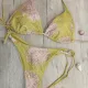 Modern Ocean Γυναικείο Set Bikini γκλίτερ Λεμονί χρυσό τρίγωνο με αφαιρούμενη ενίσχυση & Δετό σλιπ brazil C-6101 Modern Ocean Γυναικείο Set Bikini γκλίτερ Λεμονί χρυσό τρίγωνο με αφαιρούμενη ενίσχυση & Δετό σλιπ brazil C-6101