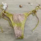 Modern Ocean Γυναικείο Set Bikini γκλίτερ Λεμονί χρυσό τρίγωνο με αφαιρούμενη ενίσχυση & Δετό σλιπ brazil C-6101 Modern Ocean Γυναικείο Set Bikini γκλίτερ Λεμονί χρυσό τρίγωνο με αφαιρούμενη ενίσχυση & Δετό σλιπ brazil C-6101