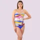 Naturana Γυναικείο  Τανκίνι  Μπλέ με σχέδια Μαγιό 72554 Blue Beachwear Swimsuit 