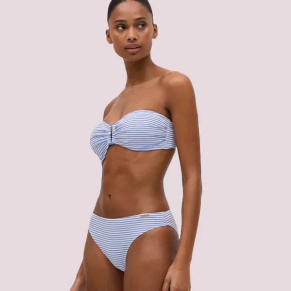 Ysabel Mora Γυναικείο Σετ Μαγιό Strapless Push Up δετό στο πίσω μέρος & αποσπώμενες τιράντες σλιπ κανονικό Navy Μπλέ-Λευκό 82910 Ysabel Mora Γυναικείο Σετ Μαγιό Strapless Push Up δετό στο πίσω μέρος & αποσπώμενες τιράντες σλιπ κανονικό Navy Μπλέ-Λευκό 82910