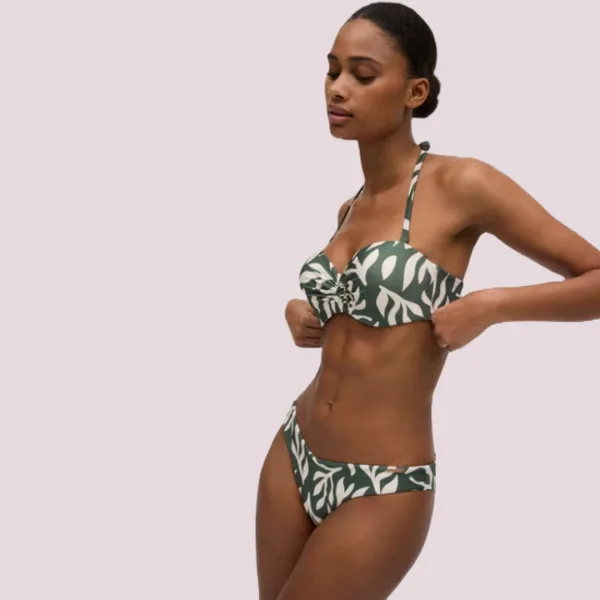 Ysabel Mora Γυναικείο Σετ Μαγιό Strapless με αποσπώμενες τιράντες Ενίσχυση και Brazil Σλιπ B Cup Χακί γυαλιστερό Print Swimwear Summer Collection 83097 Ysabel Mora Γυναικείο Σετ Μαγιό Strapless με αποσπώμενες τιράντες Ενίσχυση και Brazil Σλιπ B Cup Χακί γυαλιστερό Print Swimwear Summer Collection 83097