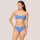 Ysabel Mora Γυναικείο Set bikini  μπλέ λευκό φοίνικες Μαγιό Bandeau & slip νορμάλ 83462