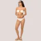 Ysabel Mora Γυναικείο Set bikini bandeau Μαγιό με αποσπώμενες τιράντες & σλιπ με ιδιαίτερο κόψιμο στο πλάϊ Ivory Ιβουάρ 83470 Marfil