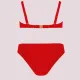 Self Alcudia Γυναικείο Σετ μπικίνι μαγιό strapless Κόκκινο για μεγάλο στήθος κανονικό σλιπ indigo S730V1CU2 D E & F Cup Red