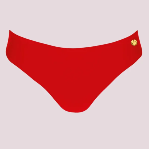 Self Alcudia Γυναικείο Σετ μπικίνι μαγιό strapless Κόκκινο για μεγάλο στήθος κανονικό σλιπ indigo S730V1CU2 D E & F Cup Red