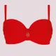 Self Alcudia Γυναικείο Σετ μπικίνι μαγιό strapless Κόκκινο για μεγάλο στήθος κανονικό σλιπ indigo S730V1CU2 D E & F Cup Red
