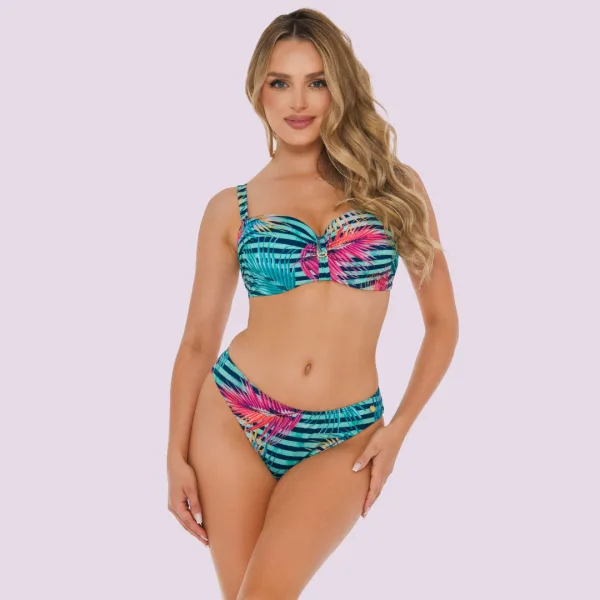 Self Saint-Tropez 2 Γυναικείο Σετ μπικίνι μαγιό strapless Ριγέ με Σχέδιο  για μεγάλο στήθος ψηλόμεσο S730V1TR2