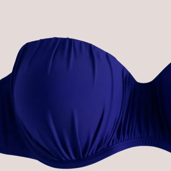 Modern Ocean Γυναικείο Strapless μπλέ push up με ενίσχυση & αφαρούμενες τιράντες 5036 Blue
