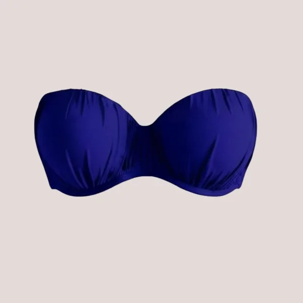 Modern Ocean Γυναικείο Strapless μπλέ push up με ενίσχυση & αφαρούμενες τιράντες 5036 Blue