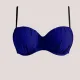 Modern Ocean Γυναικείο Strapless μπλέ push up με ενίσχυση & αφαρούμενες τιράντες 5036 Blue