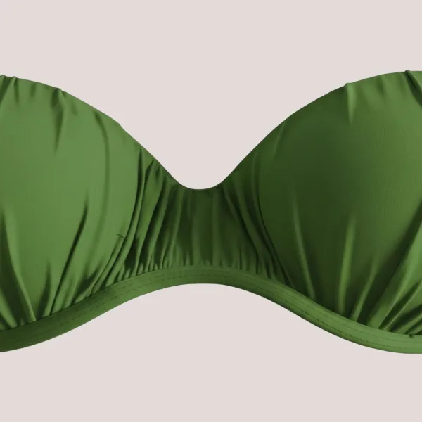 Modern Ocean Γυναικείο Strapless πράσινο push up με ενίσχυση & αφαρούμενες τιράντες 5036 Green