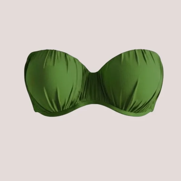 Modern Ocean Γυναικείο Strapless πράσινο push up με ενίσχυση & αφαρούμενες τιράντες 5036 Green