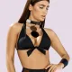 Rock Club Γυναικείο Top Μαγιό Push Up Τρίγωνο Μαύρο BP2064 Triangle Top B 