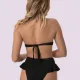 Rock Club Γυναικείο Μαγιό Strapless Push up Μαύρο δετό με ρυθμιζόμενες τιράντες BP2456 Rock Club Γυναικείο Μαγιό Strapless Push up Μαύρο δετό με ρυθμιζόμενες τιράντες BP2456