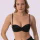 Rock Club Γυναικείο Μαγιό Strapless Push up Μαύρο δετό με ρυθμιζόμενες τιράντες BP2456 Rock Club Γυναικείο Μαγιό Strapless Push up Μαύρο δετό με ρυθμιζόμενες τιράντες BP2456