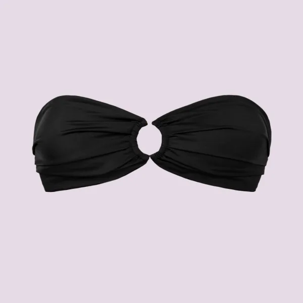 Rock Club Γυναικείο Μαγιό Strapless Μαύρο δετό με κρίκο BP2430 BLACK Rock Club Γυναικείο Μαγιό Strapless Μαύρο δετό με κρίκο BP2430 BLACK