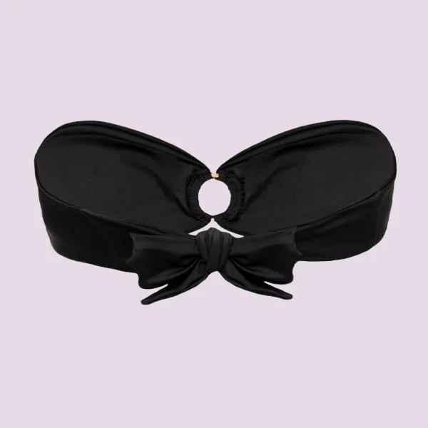 Rock Club Γυναικείο Μαγιό Strapless Μαύρο δετό με κρίκο BP2430 BLACK Rock Club Γυναικείο Μαγιό Strapless Μαύρο δετό με κρίκο BP2430 BLACK