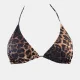 Rock Club Γυναικείο Top Μαγιό Τρίγωνάκι Λεοπάρ  & Plus sizes BP2086  Triangle Top Animal Print