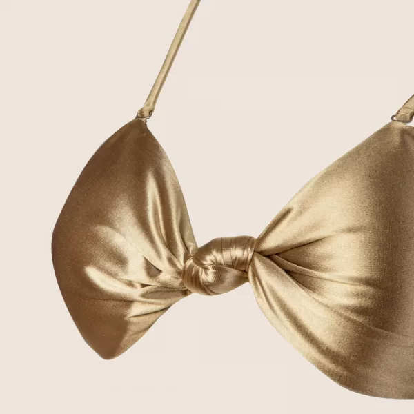 Nikama Γυναικείο Χρυσό Bikini Top Bandeau Μεταλιζέ με Αφαιρούμενες Τιράντες WSW23AU Nikama Γυναικείο Χρυσό Bikini Top Bandeau Μεταλιζέ με Αφαιρούμενες Τιράντες WSW23AU