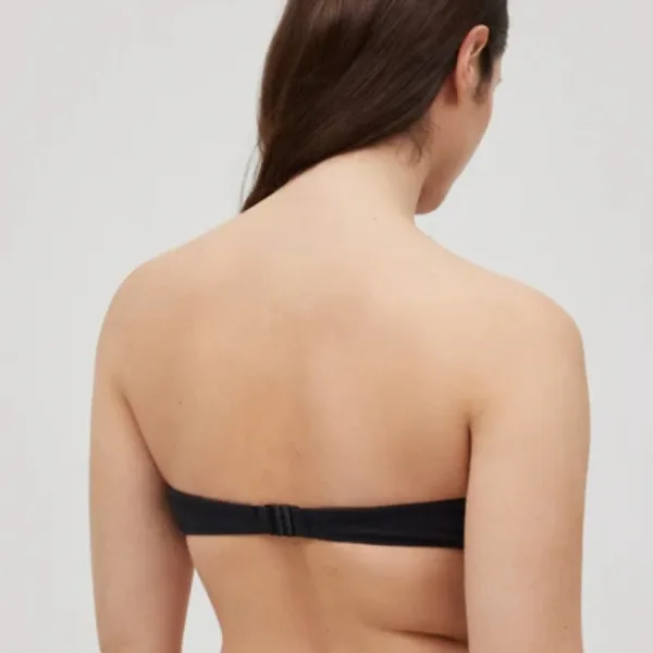 Ysabel Mora Γυναικείο Μαγιό Strapless Πικέ με αποσπώμενες τιράντες Μαύρο Black Swimwear Summer Collection C Cup 83083 Ysabel Mora Γυναικείο Μαγιό Strapless Πικέ με αποσπώμενες τιράντες Μαύρο Black Swimwear Summer Collection C Cup 83083