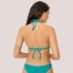 Ysabel Mora Γυναικείο Μαγιό top triangle τριγωνάκι double push up τυρκουάζ γκοφρέ Shiny exotic tirquoise 83298