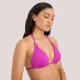 Ysabel Mora Γυναικείο Μαγιό top triangle τριγωνάκι double push up φούξια bright purple γκοφρέ 83298