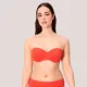 Ysabel Mora Γυναικείο Μαγιό Strapless πικέ C cup με αποσπόμενες τιράντες Vivid Coral Κοραλί 83326 Bandeau