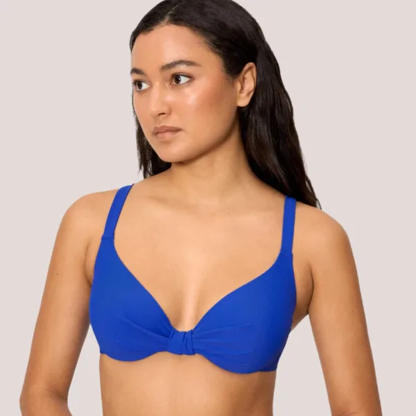 Ysabel Mora Γυναικείο Μαγιό Top με ενίσχυση & ρυθμιζόμενες τιράντες B cup Electric Blue Μπλέ Ρουά 83399