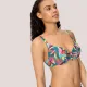 Ysabel Mora Γυναικείο Μαγιό top C Cup με ελαφρυά ενίσχυση & ρυθμιζόμενες τιράντες πολύχρωμο με σχέδια leaves 83429