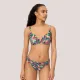 Ysabel Mora Γυναικείο Μαγιό top C Cup με ελαφρυά ενίσχυση & ρυθμιζόμενες τιράντες πολύχρωμο με σχέδια leaves 83429