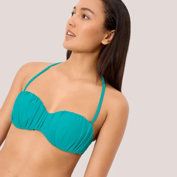 Ysabel Mora Γυναικείο Μαγιό top Bandeau δετό τυρκουάζ tirquoise 83425