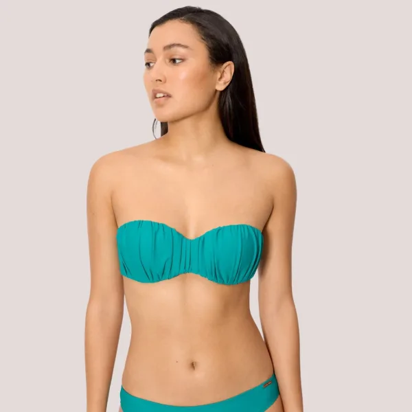 Ysabel Mora Γυναικείο Μαγιό top Bandeau δετό τυρκουάζ tirquoise 83425