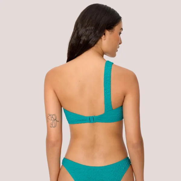 Ysabel Mora Γυναικείο Μαγιό top Bandeau με εναν ώμο ασύμετρο & κούμπωμα στην πλάτη τυρκουάζ turquoise 83466
