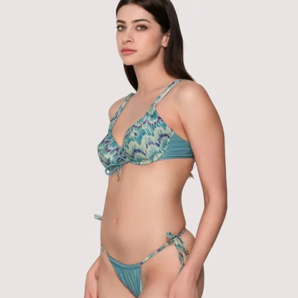 Luna Γυναικείο Μαγιό Brazil Σλίπ με Κορδόνια 94204 Blue Μπλέ Summer Collection Mix & Match