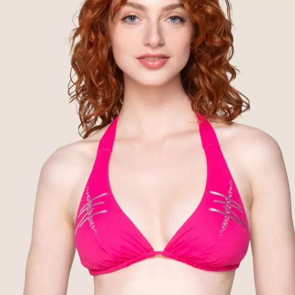 Luna Γυναικείο Bikini Τρίγωνο Φούξια με Μεταλλιζέ Λεπτομέρειες 94241 Polly Summer Collection 2024 Luna Γυναικείο Bikini Τρίγωνο Φούξια με Μεταλλιζέ Λεπτομέρειες 94241 Polly Summer Collection 2024