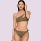 Luna Γυναικείο Μαγιό Dama Top Στραπλες Strapless με αποσπώμενες τιράντες Μαύρο με χρύσο summer collection 94430