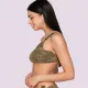 Luna Γυναικείο Μαγιό Dama Top Στραπλες Strapless με αποσπώμενες τιράντες Μαύρο με χρύσο summer collection 94430