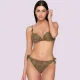 Luna Γυναικείο Μαγιό Dama  Top με Push up ενίσχυση & ρυθμιζόμενες τιράντες Μαύρο με χρύσό summer collection 94431