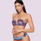Luna Γυναικείο Μαγιό Riviera Strapless με ενίσχυση Μωβ αποχρώσεις multicolour summer collection 94470