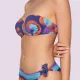 Luna Γυναικείο Μαγιό Riviera Strapless με ενίσχυση Μωβ αποχρώσεις multicolour summer collection 94470