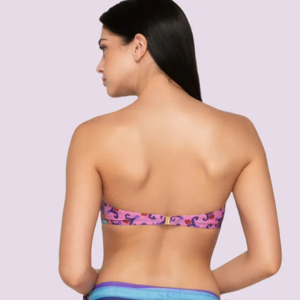 Luna Γυναικείο Μαγιό Riviera Strapless με ενίσχυση Μωβ αποχρώσεις multicolour summer collection 94470