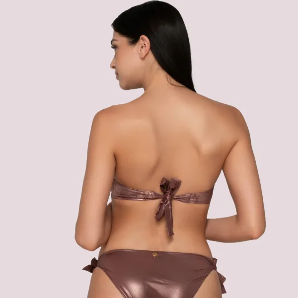 Luna γυναικείο μαγιό Fade strapless δετό με αποσπόμενο cup ιριδίζον μπρονζέ swimwear Summer Collection 94510 Luna γυναικείο μαγιό Fade strapless δετό με αποσπόμενο cup ιριδίζον μπρονζέ swimwear Summer Collection 94510